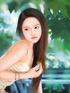 素雅插画美女 141)