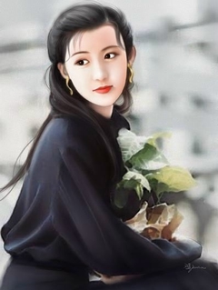 素雅插画美女 157)