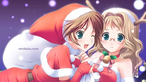 圣诞动漫美眉PSP壁纸 7449)