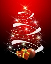 星光灿烂的圣诞树设计壁纸 12942)