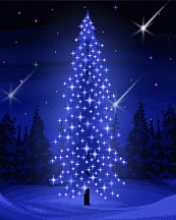 星光灿烂的圣诞树设计壁纸 12945)
