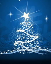 星光灿烂的圣诞树设计壁纸 12941)