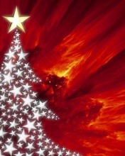 星光灿烂的圣诞树设计壁纸 12939)