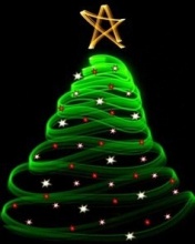 星光灿烂的圣诞树设计壁纸 12943)