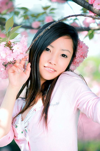 美丽的樱花和粉色的美少女 17900)