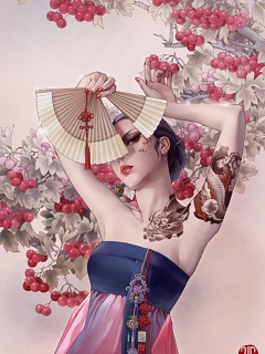 女插画师小白华丽女性插画作品 19797)