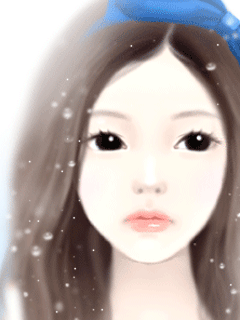 韩国风格唯美卡通美少女手机动态图片 23156)
