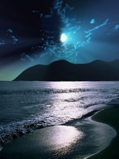 美丽的月亮月光手机图片 23319)