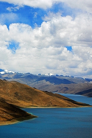 西藏圣湖美景手机图片 24379)