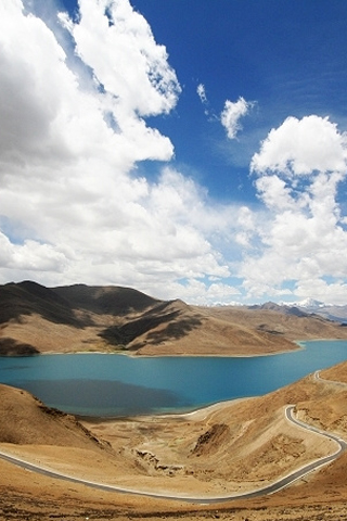 西藏圣湖美景手机图片 24378)