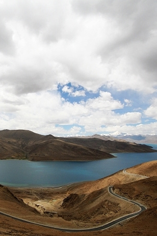 西藏圣湖美景手机图片 24377)