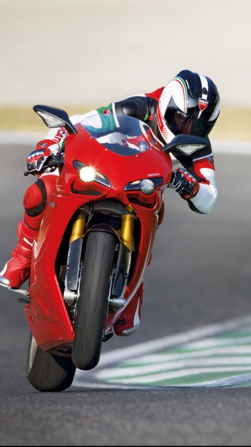 两轮怪兽赛车杜卡迪(Ducati)俯视图手机壁纸 24703)