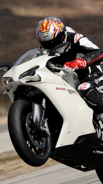 两轮怪兽赛车杜卡迪(Ducati)俯视图手机壁纸 24706)
