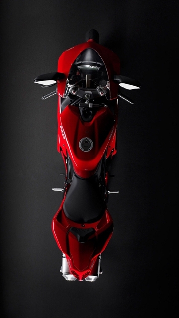 两轮怪兽赛车杜卡迪(Ducati)俯视图手机壁纸 24702)