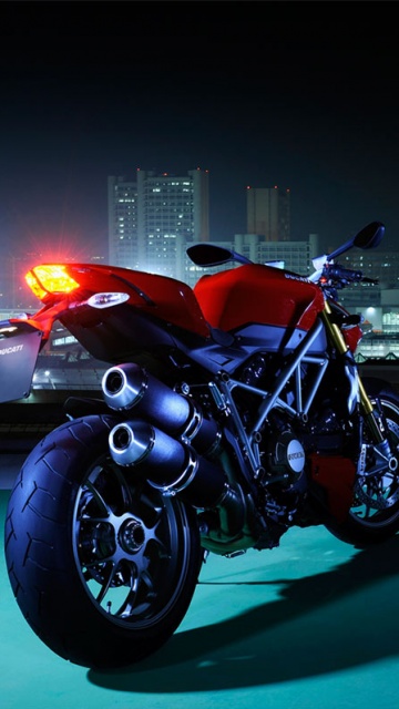 两轮怪兽赛车杜卡迪(Ducati)俯视图手机壁纸 24705)