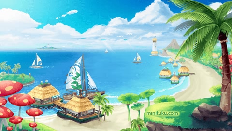 最具绿色概念的游戏《魔法飞球》唯美场景PSP壁纸 24809)