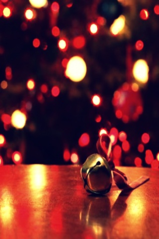 圣诞节气氛里的蜡烛和霓虹灯光壁纸 26274)