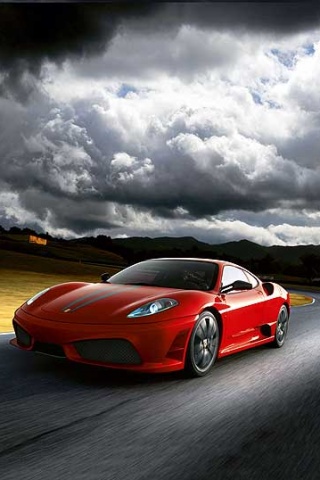 法拉利Ferrari 430红色超跑iPhone4壁纸 26295)