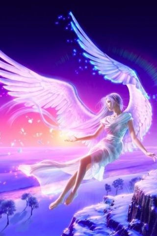 天使的翅膀精美梦幻手机壁纸下载 26381)