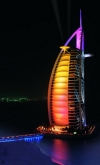 迪拜奢华七星级酒店夜景