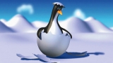 刚出壳的小企鹅3D画PSP壁纸
